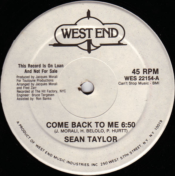 Come Back To Me Sean Taylor
