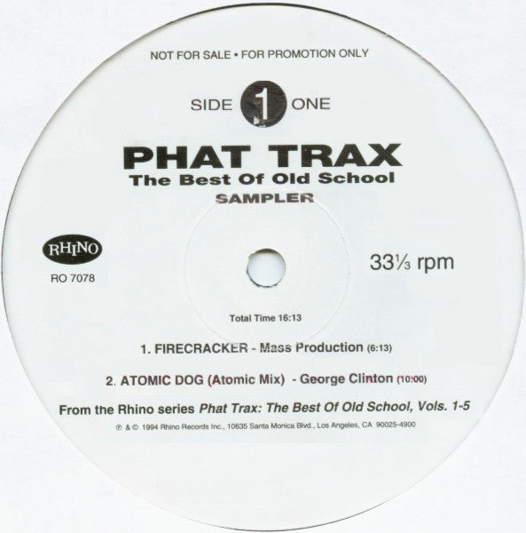 Phat Trax The Best Of Old School Sampler Various