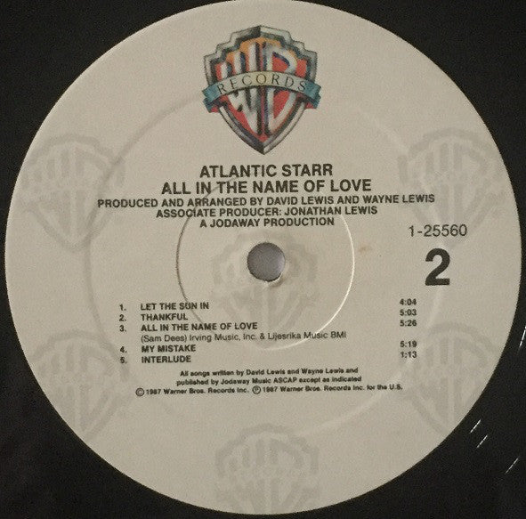 All In The Name Of Love Atlantic Starr