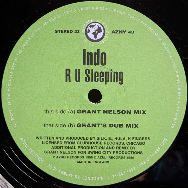 R U Sleeping (Grant Nelson Remixes) Indo