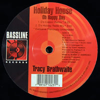 Rectangle Triangle Holiday House EP, a colorful geometric music album cover featuring abstract holiday-themed shapes and patterns.