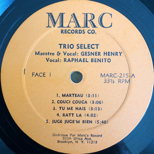 Haiti - Plein Caille Trio Select,Gesner Henry