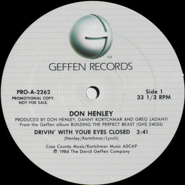 Drivin' With Your Eyes Closed Don Henley