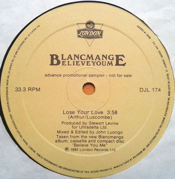 Lose Your Love Blancmange