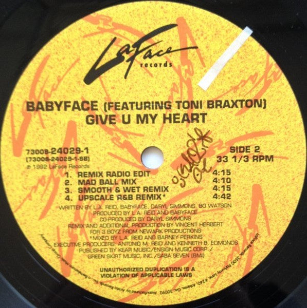 Give U My Heart Babyface,Toni Braxton