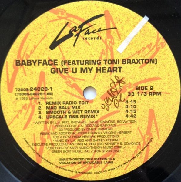 Give U My Heart Babyface,Toni Braxton
