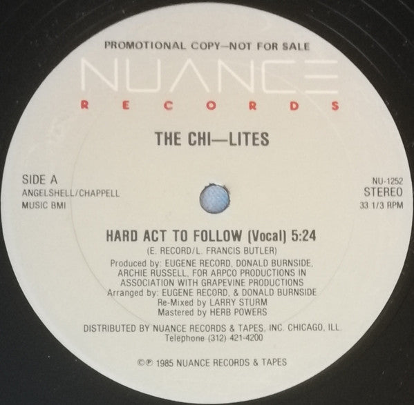 Hard Act To Follow The Chi-Lites