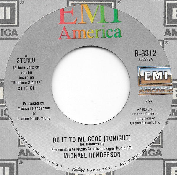 Do It To Me Good (Tonight) / Listen Michael Henderson