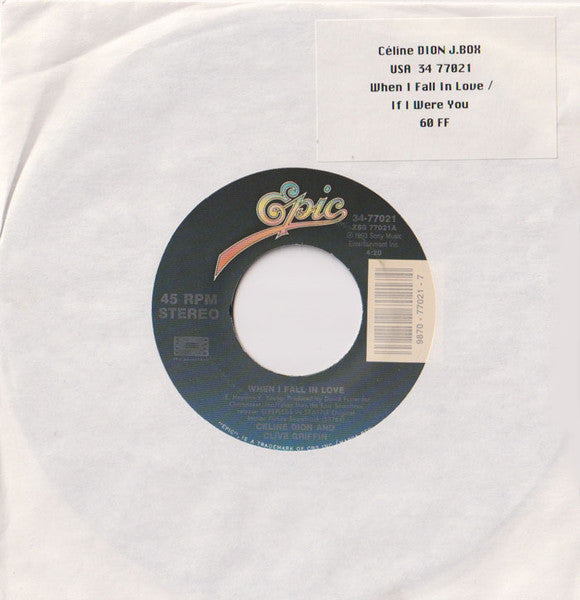 When I Fall In Love Céline Dion,Clive Griffin