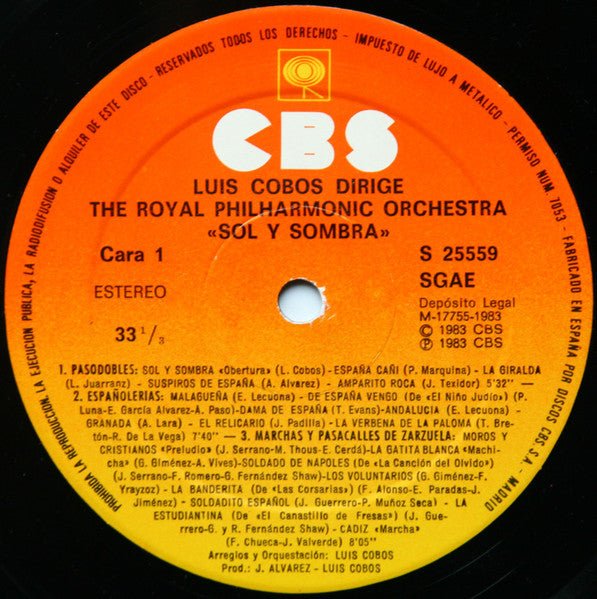 Sol Y Sombra Luis Cobos,Royal Philharmonic Orchestra