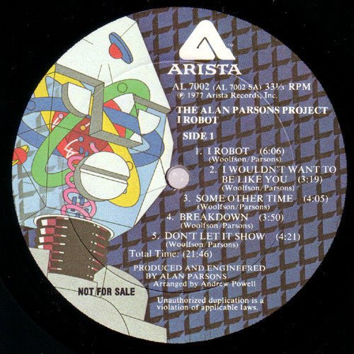 I Robot The Alan Parsons Project