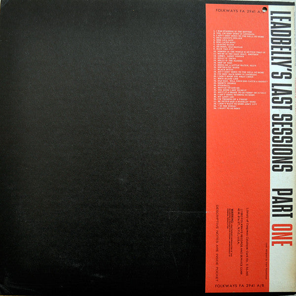 Leadbelly's Last Sessions Part One Leadbelly