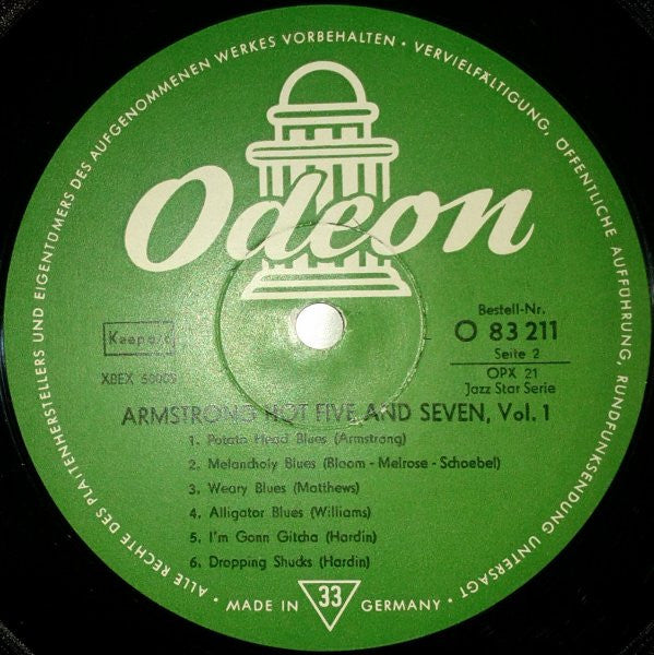 Armstrong Hot Five And Seven, Vol.1