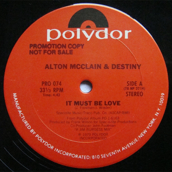 It Must Be Love Alton McClain & Destiny