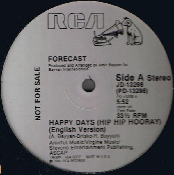 Happy Days (Hip Hip Hooray) Forecast