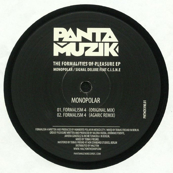 The Formalities Of Pleasure EP Monopolar,Signal Deluxe,C.I.S.N.E