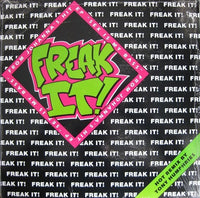 Rectangle Triangle Freak It album cover featuring bold geometric shapes and vibrant colors on a dark background.
