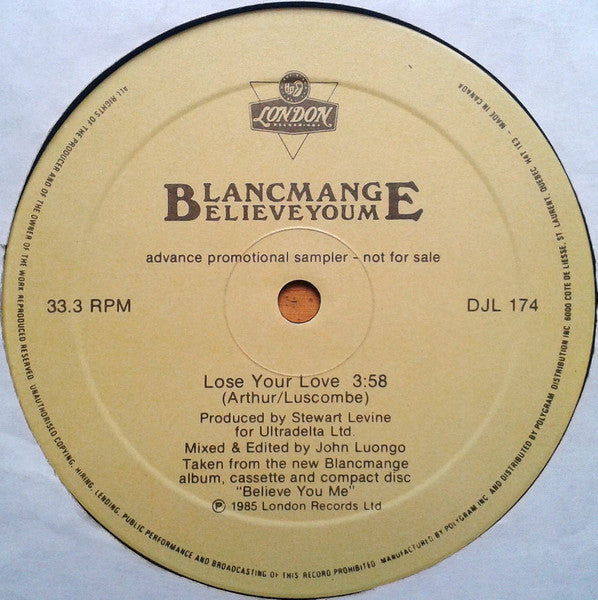 Lose Your Love Blancmange