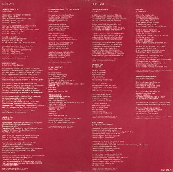 No Secrets Carly Simon
