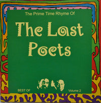 Album cover for The Prime Time Rhyme Of The Last Poets Best Of Volume 2 by Rectangle Triangle, featuring artistic design and text.