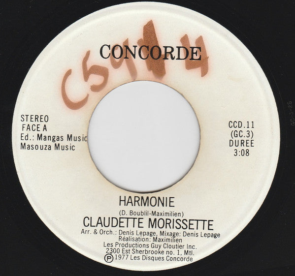 Claudette Morissette - Harmonie