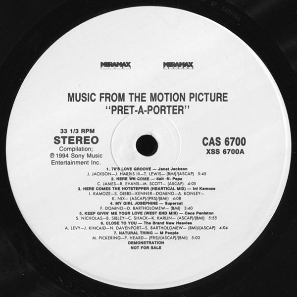 Pret-A-Porter: Music From The Motion Picture Various
