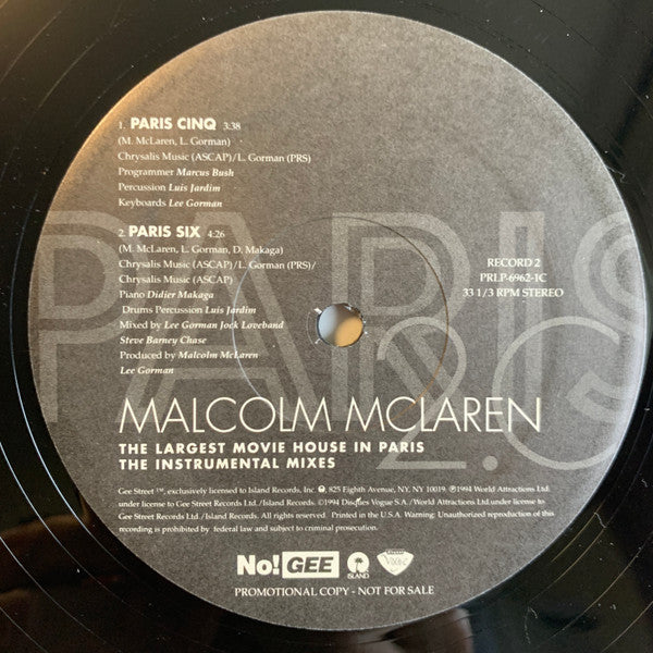 The Largest Movie House In Paris Malcolm McLaren