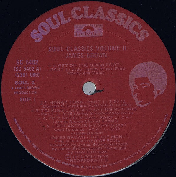 Soul Classics Volume II James Brown