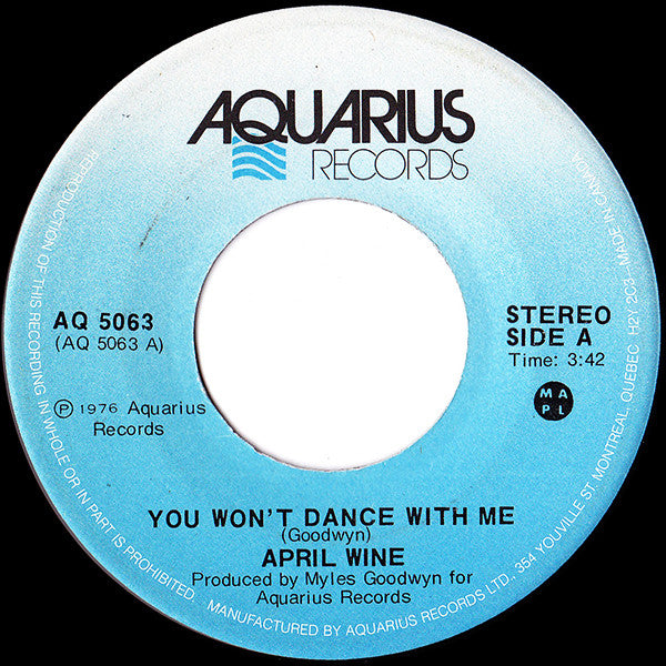 You Won't Dance With Me April Wine