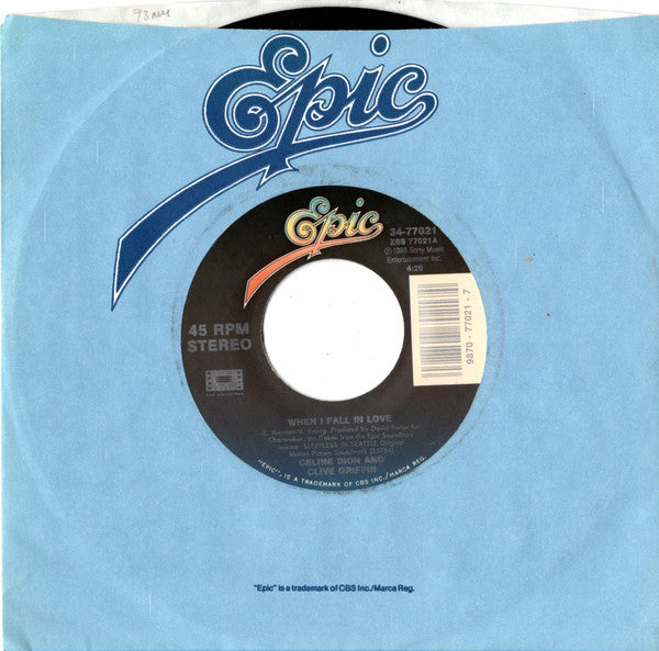 When I Fall In Love Céline Dion,Clive Griffin