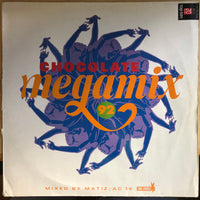 Rectangle Triangle Megamix '92 album cover featuring abstract geometric shapes in vibrant colors