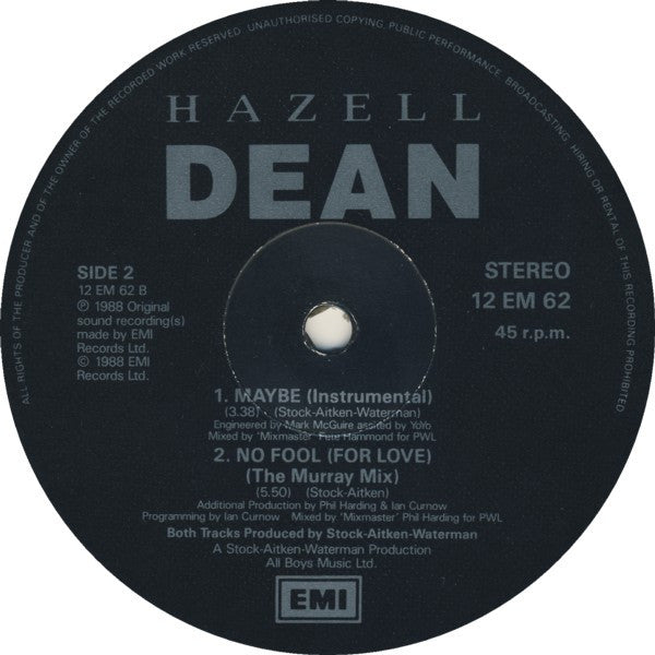 Maybe (We Should Call It A Day) Hazell Dean