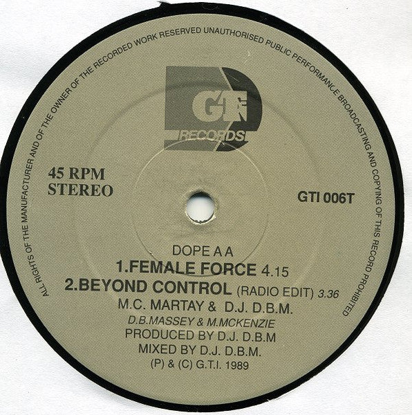Beyond Control / Female Force Martay 'n' DBM