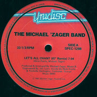 Rectangle Triangle's "Let's All Chant (87' Remix) / Angel Eyes" music single cover featuring vibrant graphic design and bold text.