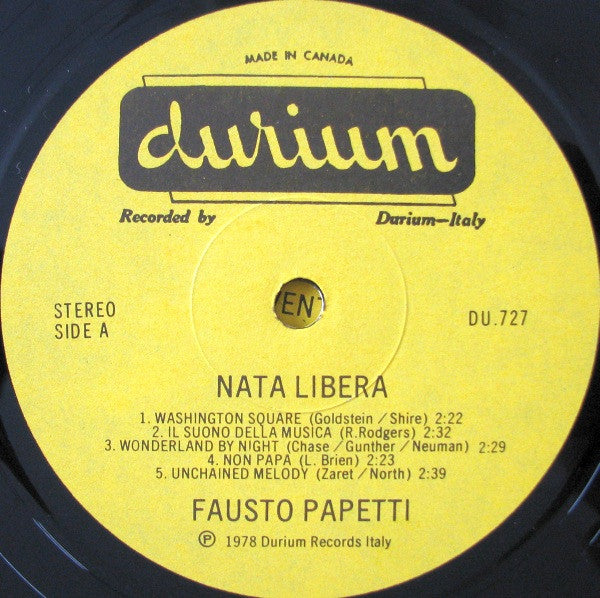 Nata Libera Fausto Papetti