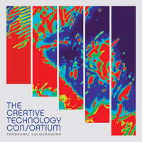 Colorful panoramic sound wave graphic by Rectangle Triangle, showcasing vibrant abstract sound visualization.