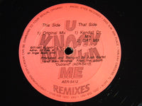 Rectangle Triangle U Knock Me remixes music cover featuring vibrant abstract artwork with bold colors and dynamic design.