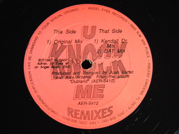 Rectangle Triangle U Knock Me remixes music cover featuring vibrant abstract artwork with bold colors and dynamic design.