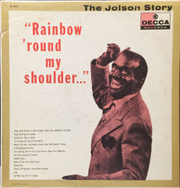 Rectangle Triangle The Jolson Story album cover featuring Rainbow 'Round My Shoulder song title and vintage design elements.