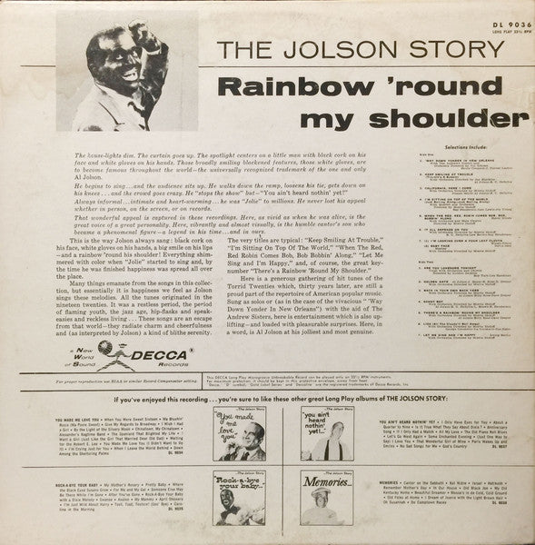 The Jolson Story - Rainbow 'Round My Shoulder Al Jolson