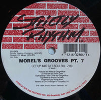 Rectangle Triangle Morel's Grooves Pt. 7 album cover art featuring abstract geometric shapes and textured patterns.