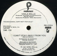 Rectangle Triangle vinyl record titled "I Can't Stay Away From You / If You Leave Me Now" featuring album artwork.