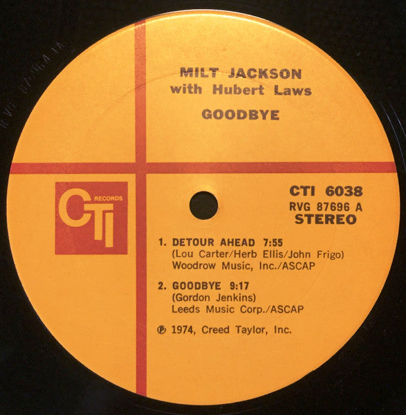 Goodbye Milt Jackson,Hubert Laws