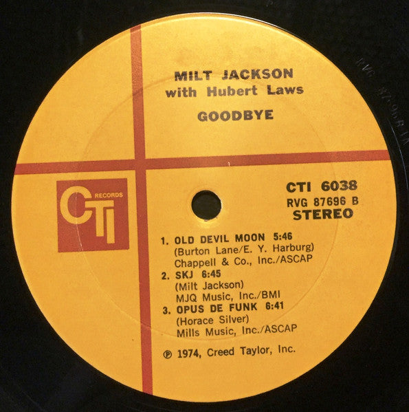 Goodbye Milt Jackson,Hubert Laws