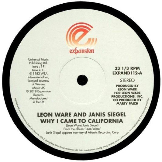 Leon Ware And Janis Siegel - Why I Came To California / Can I Touch You There