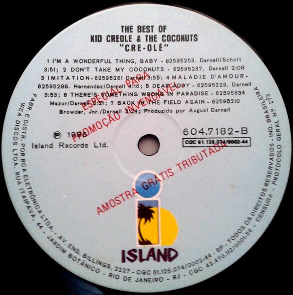 Cover art for Cre~Olé by Kid Creole and the Coconuts, a music album by Rectangle Triangle.