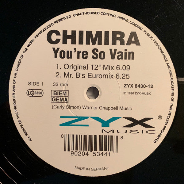 You're So Vain Chimira