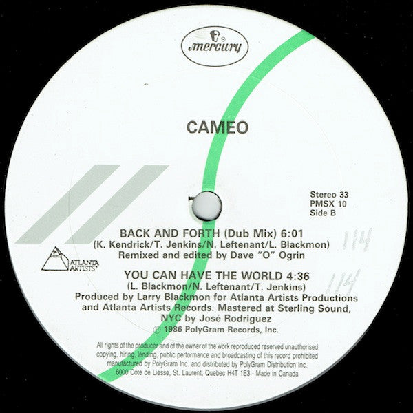 Back And Forth Cameo