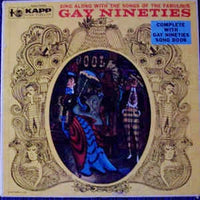 Cover image of "Songs of the Fabulous Gay Nineties" album by Rectangle Triangle featuring vintage musical illustrations.