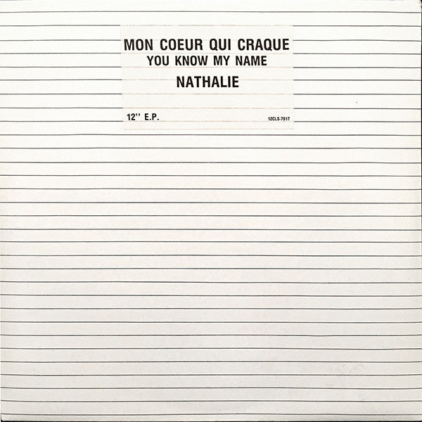 Rectangle Triangle Mon Coeur Qui Craque / You Know My Name album cover featuring abstract heart and text design.